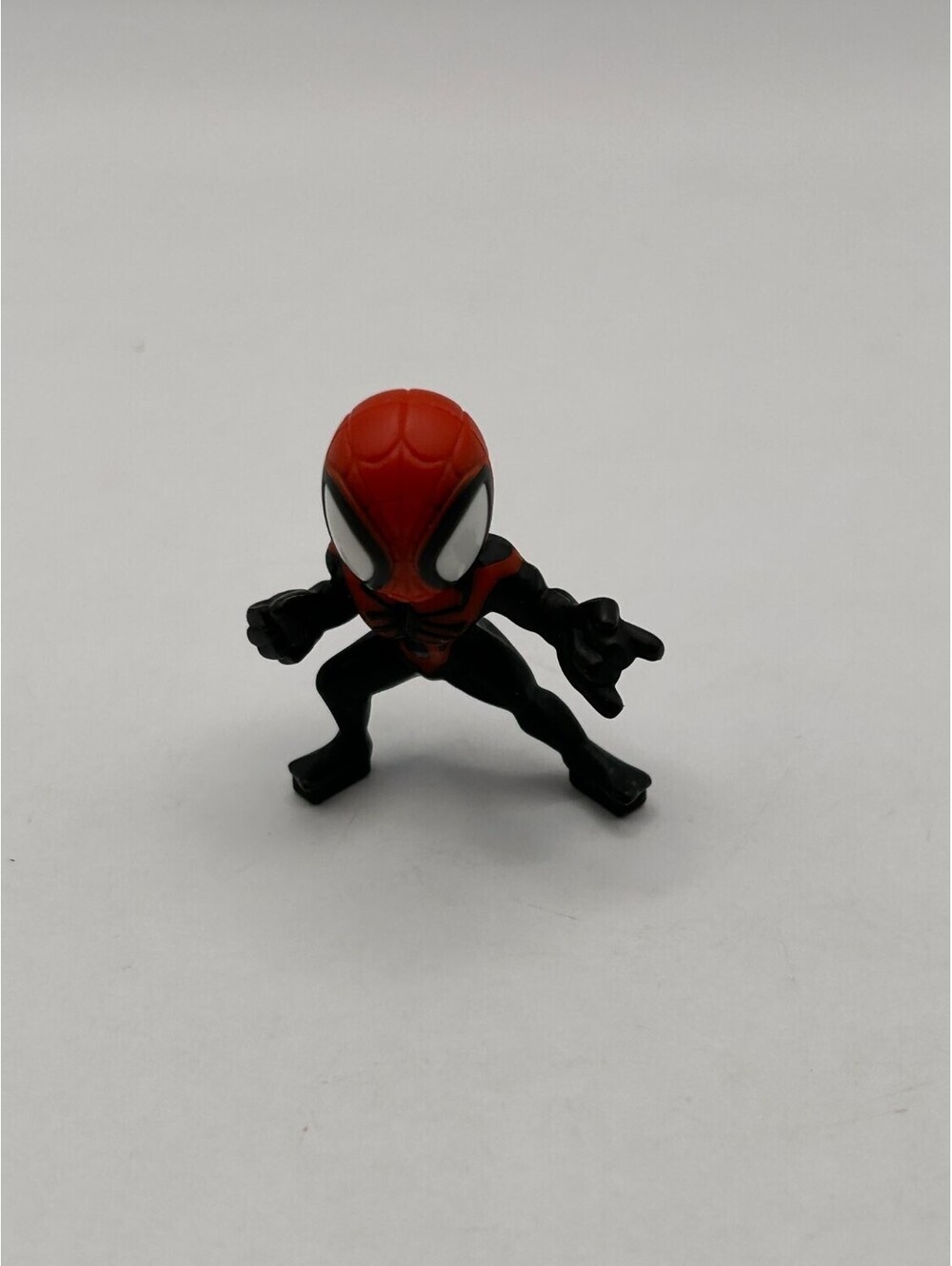 Marvel Miles Morales Spider-Man Mini Chibi PVC Figure Black Red Suit Loose Used